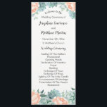 Peony Succulents Foliage Wedding Program Programme<br><div class="desc">These wedding programs feature watercolor succulents and peach peony flowers. The front of the card has the ceremony and the back of the card lists the bridal party. These wedding programs are part of a collection which includes a full range of matching wedding stationery that you can personalise for your...</div>