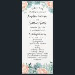 Peony Succulents Foliage Wedding Program Programme<br><div class="desc">These wedding programs feature watercolor succulents and peach peony flowers. The front of the card has the ceremony and the back of the card lists the bridal party. These wedding programs are part of a collection which includes a full range of matching wedding stationery that you can personalise for your...</div>