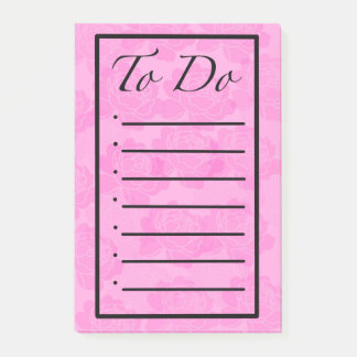 Peony To Do List Post it Notes