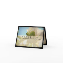 Peony Vintage Photo Sympathy Thank You Note Card 3