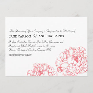 Peony Wedding Invitation