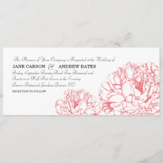 Peony Wedding Invitation