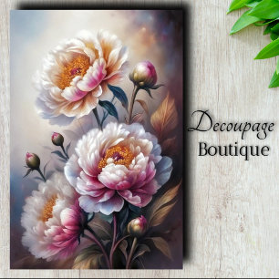Peony Whispers Decoupage Tissue Paper