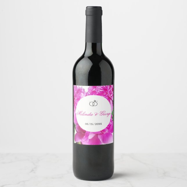 Peony. Wine Label (Front)