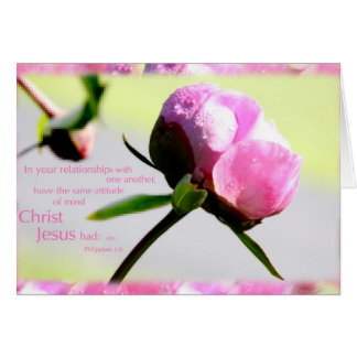 peony with Phillipians 2:8 verse