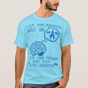 people_a_prenom_smart_quote_brain_people T-Shirt