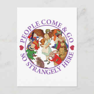 People Come and Go So Strangely Here - Purple Postcard