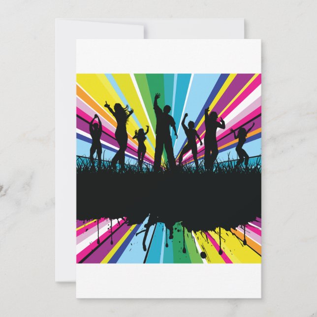 People Dancing Invitations (Front)