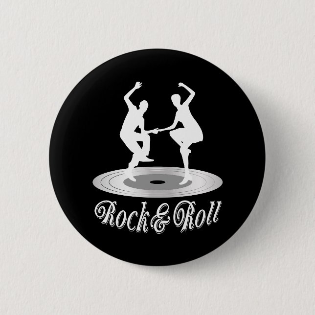 People dancing Rock and roll 6 Cm Round Badge (Front)