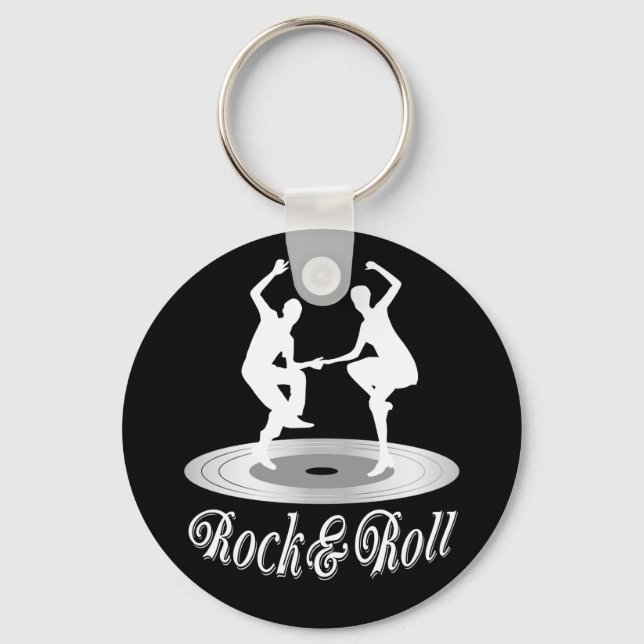 People dancing Rock and roll Key Ring (Front)