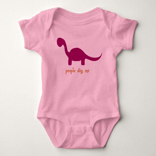 People Dig Me-Pink Baby Bodysuit (Front)