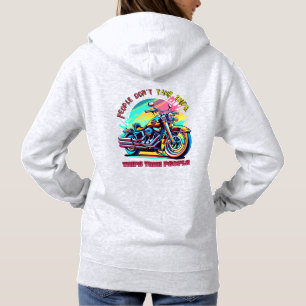 People Don't Take Trips: Vintage Retro Style Bike Hoodie