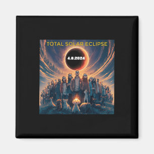 People Eclipse Gles Total Solar Eclipse 2024 Magnet