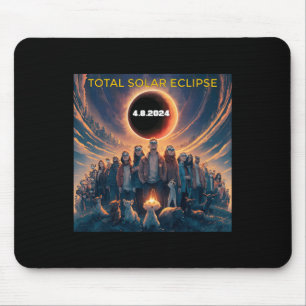 People Eclipse Gles Total Solar Eclipse 2024 Mouse Pad