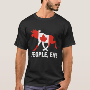 People, eh! Funny Canadian Moose Maple Leaf Canada T-Shirt