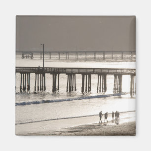People Enoying Avila Beach Magnet