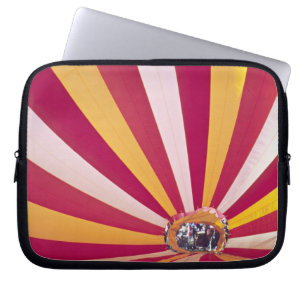 People filling a hot air balloon, Fort Collins, Laptop Sleeve