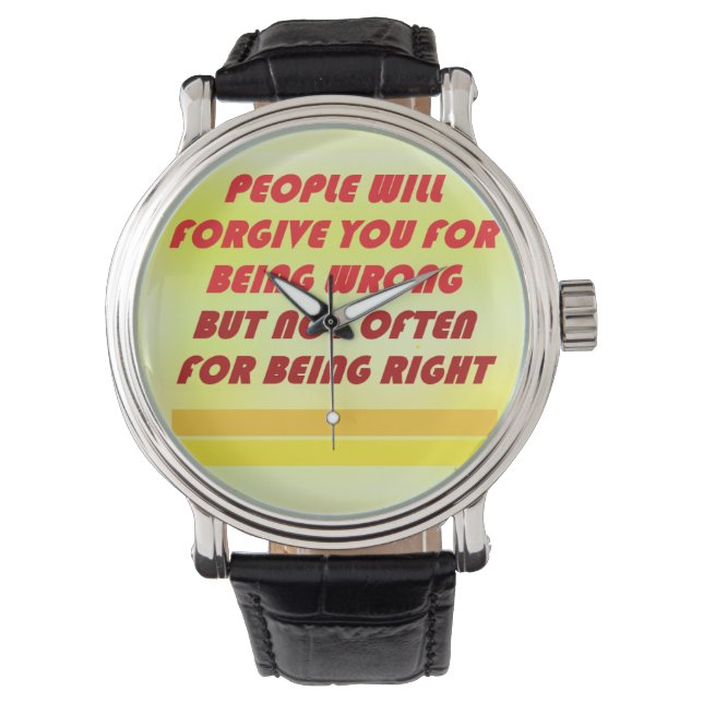 People forgive sorry concern poem words logo watch (Front)
