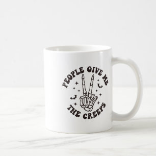 People Give Me The Creeps Skeleton Hand Halloween Coffee Mug