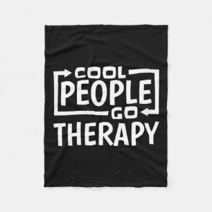 People Go Therapy Mental Health Suicide Awareness  Fleece Blanket