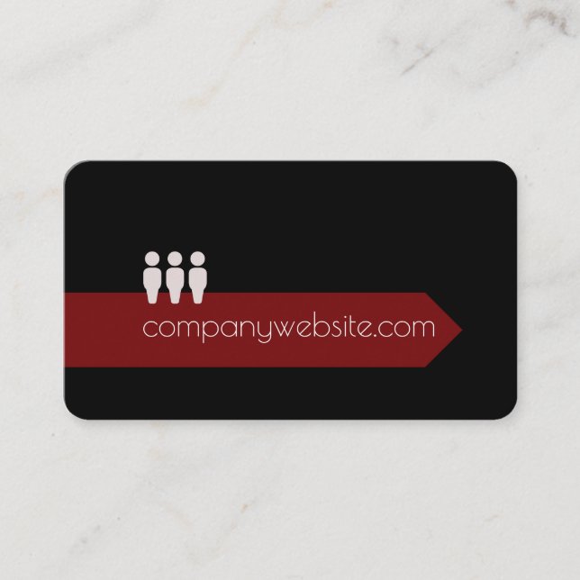 People Icon / Human Resources Business Card (Front)