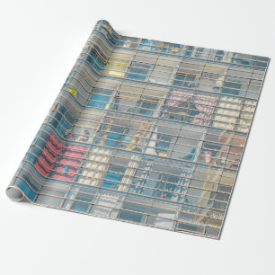 PEOPLE INSIDE BUILDING WRAPPING PAPER