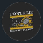 People Lie Evidence Doesn'T Forensic Science Classic Round Sticker<br><div class="desc">Unveiling Truth: People Lie, Evidence Doesn't! Explore the world of Forensic Science in this captivating design.</div>