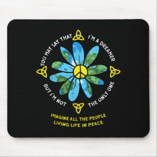 People Living Life In Peace Vintage 80s Hipe Men W Mouse Pad