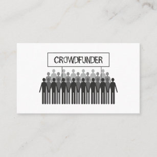 People Logo, Crowdfunder, Crowdfunding Business Card