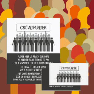 People Logo, Crowdfunder, Crowdfunding Business Card