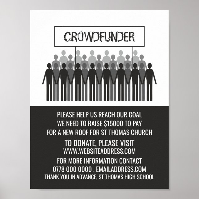 People Logo, Crowdfunder, Crowdfunding Poster (Front)