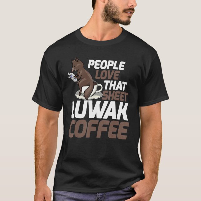 People Love That Sheet   Men Coffee Cat Kopi Luwak T-Shirt (Front)