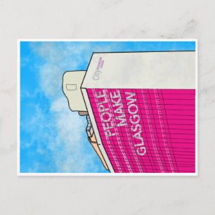 People make Glasgow postcard