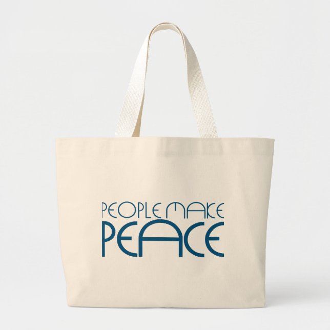 People make peace large tote bag (Front)
