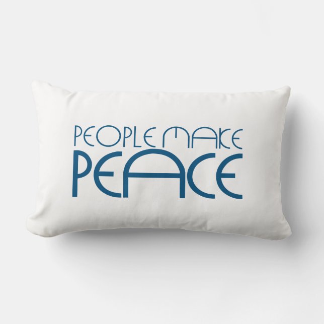People make peace lumbar cushion (Front)
