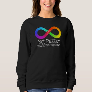 People Not Puzzles Autism Rainbow Infinity Symbol Sweatshirt