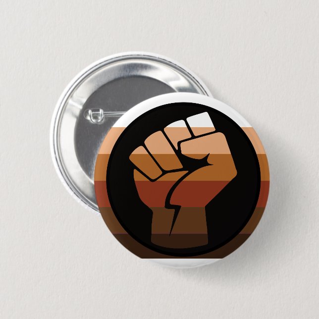 People of Colour (POC) Pride 6 Cm Round Badge (Front & Back)