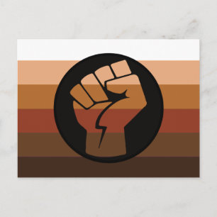 People of Colour (POC) Pride and Fist Postcard