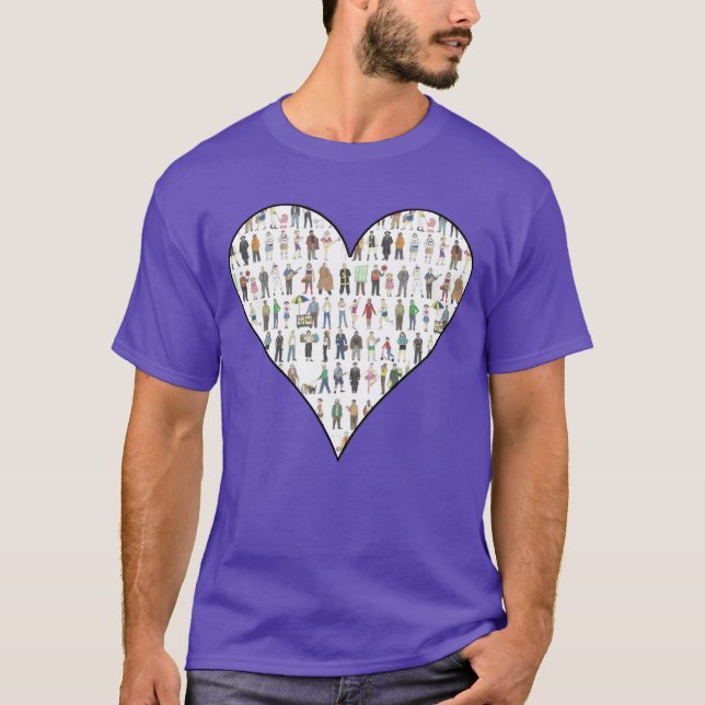 People of NYC New York City Humans Heart Tee (Front)
