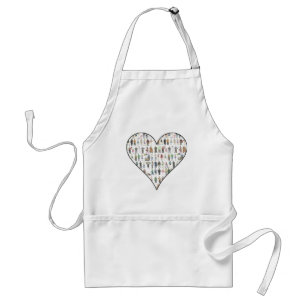 People of NYC New York City Illustrated Heart Standard Apron