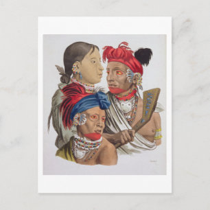 People of the Osagi Nation, from 'Le Costume Ancie Postcard