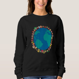 People of the World Diversity Unity around the Glo Sweatshirt