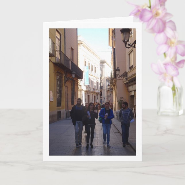 People of Valencia, Valencia City, España Card (Orchid)