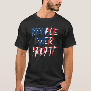 People over profit Labour day for menwomen US flag T-Shirt