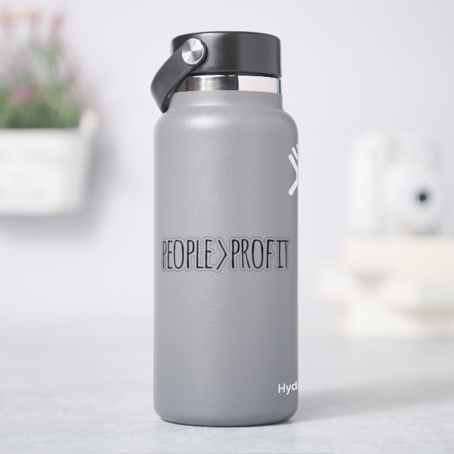 People Over Profit Sticker (HydroFlask)