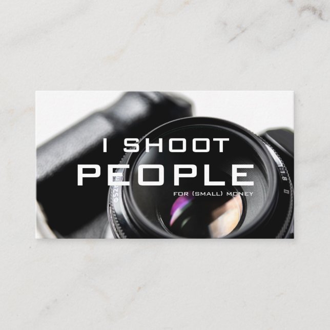 People photography for Photographers Videographers Business Card (Front)