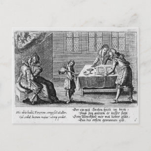 People Playing Backgammon Postcard