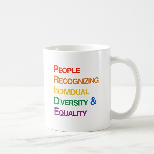 PEOPLE RECOGNIZING INDIVIDUAL DIVERSITY AND EQUALI COFFEE MUG (Right)