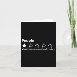 People Review 1 Star Rating I Prefer Nature Campin Card