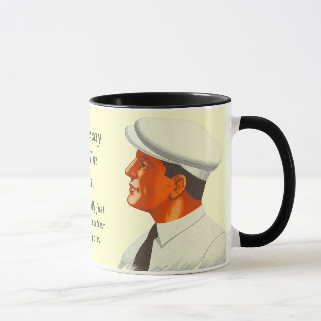 People Say That I'm Vain - Funny Retro Mug (Right)